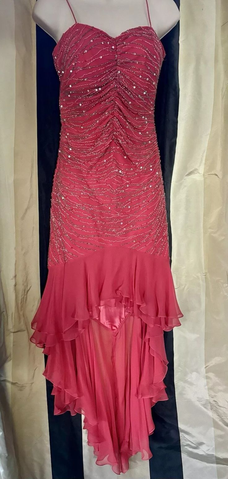 Scala JR Sz Med ~ Beaded Formal Homecoming Dress | eBay Embellished Mermaid Hem Evening Dress For Homecoming, Fitted Dress With Beaded Straps For Homecoming, Elegant Homecoming Dresses With Beaded Straps, Embellished Long Prom Dress, Embellished Mermaid Hem Wedding Dress, Beaded Evening Gown For Prom Season, Beaded Gown For Prom Season Evening, Prom Dress With Beaded Straps And Fitted Bodice, Embellished Dresses For Homecoming