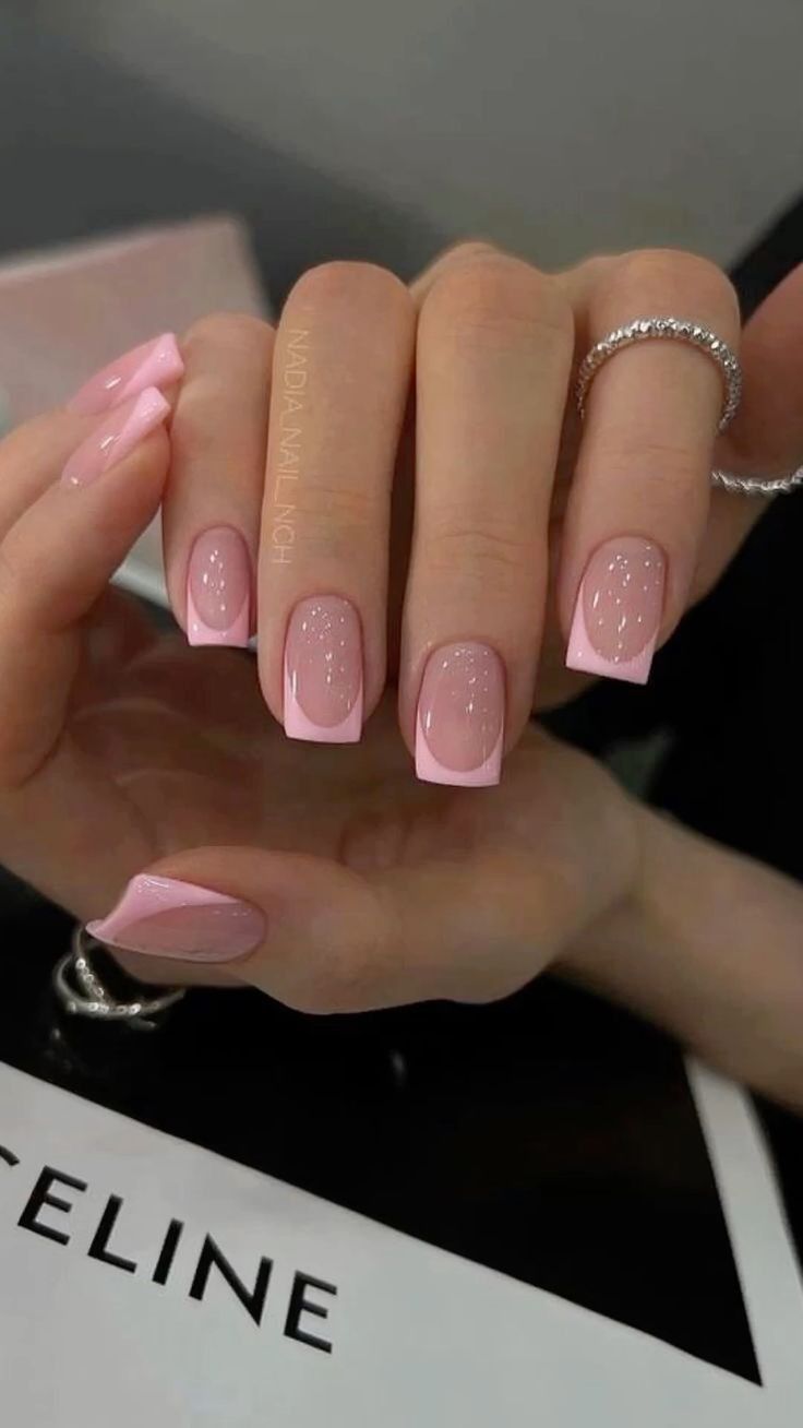 French Manicure Nails, Girly Acrylic Nails, Basic Nails, Classy Acrylic Nails, Short Square Acrylic Nails, Square Acrylic Nails, Fire Nails, Classy Nails, Short Acrylic Nails