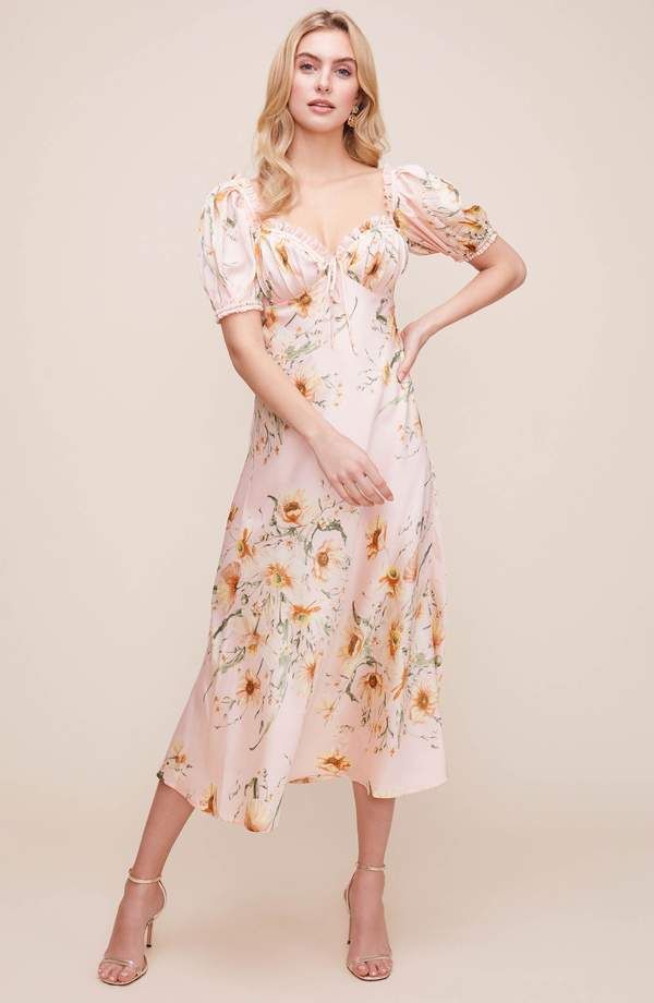 Effortless Style Fall, Midi Dress Pattern, Dresses To Buy, Puff Sleeve Midi Dress, Midi Dress Style, Effortless Beauty, Astr The Label, Floral Print Midi Dress, Floral Shop