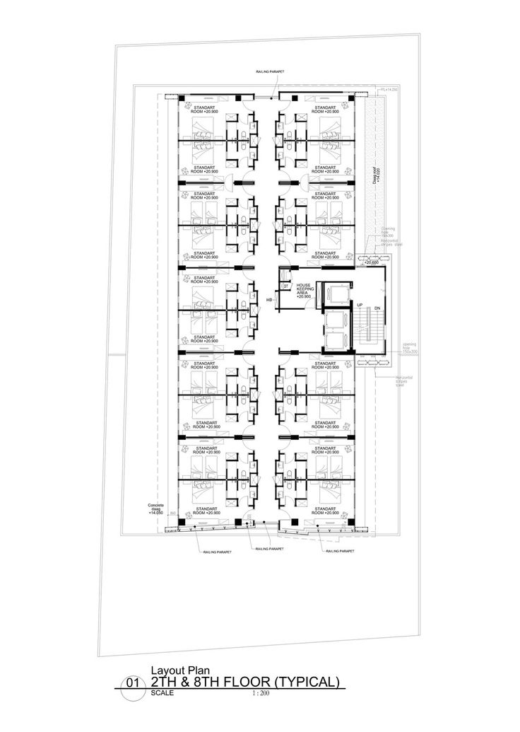 the floor plan for an office building with two floors and three levels, in which there are