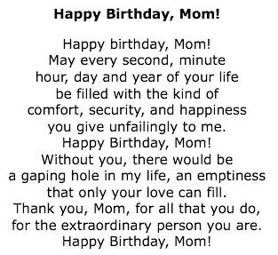 a birthday card with the words happy birthday mom