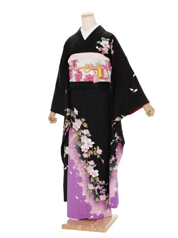 Flower Sink, Kimono Outfit Work, Rent Costumes, Summer Kimono Outfit, Woman Kimono, Kimono Rental, Kimono Outfit, Long Sleeve Kimono, Black Ground