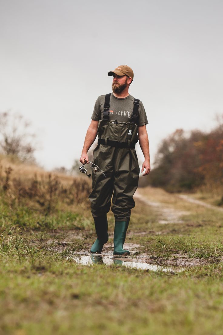 Fishing Waders, A Seal, Water Level, Rubber Boots, Suspenders, Chest Pocket, Built In, Fishing, Fish