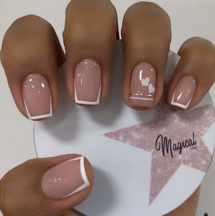 Corporate Nails, French Manicure Nails, Girly Acrylic Nails, Acrylic Nails Designs, Work Nails, Short Square Acrylic Nails, Manicure Nails, Acrylic Nails Coffin Short, Short Acrylic Nails Designs