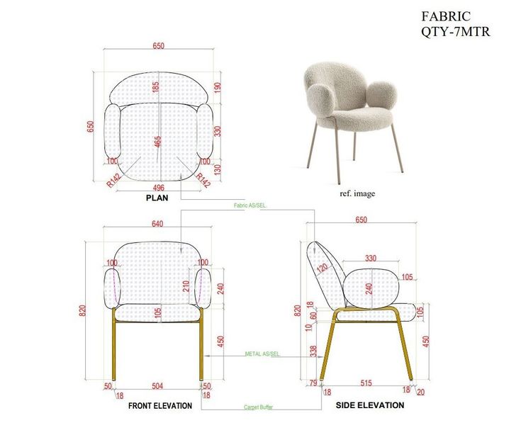 an image of a chair with measurements for the seat and back side, shown in three different