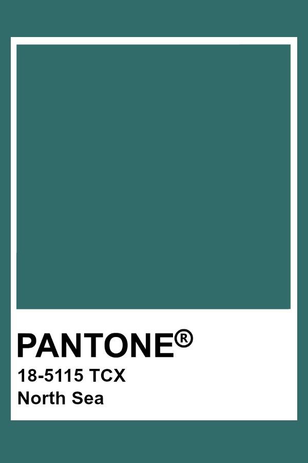 pantone's north sea color is shown with the name and number on it