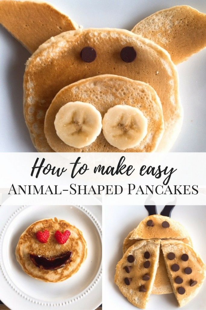 how to make easy animal shaped pancakes