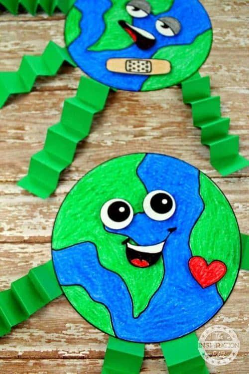 paper plate earth crafts for kids to make