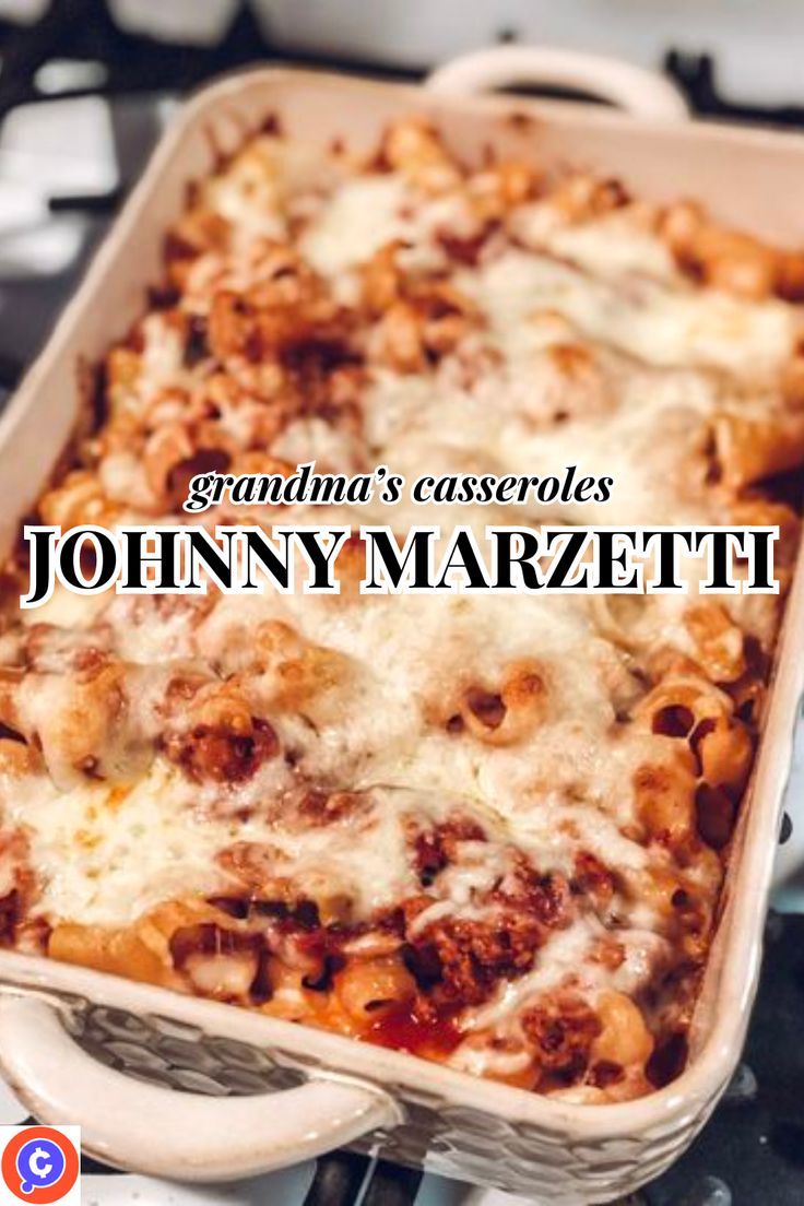 This unusually named casserole comes from Columbus, Ohio. The owner of Italian restaurant Marzetti's created a baked pasta with ground beef, noodles, tomato sauce and cheese and named it after her brother, Johnny. The restaurant doesn't exist anymore, but the comforting casserole lives on. Best Johnny Marzetti Recipe, Mazetti Recipe Johnny Marzetti, Johnny Marzetti Recipe Easy, Pasta Bakes With Ground Beef, Johnnie Marzetti Recipe, Mazetti Recipe, John Marzetti Casserole, Italian Casserole Recipes Ground Beef, Johnny Marzetti Recipe Casseroles