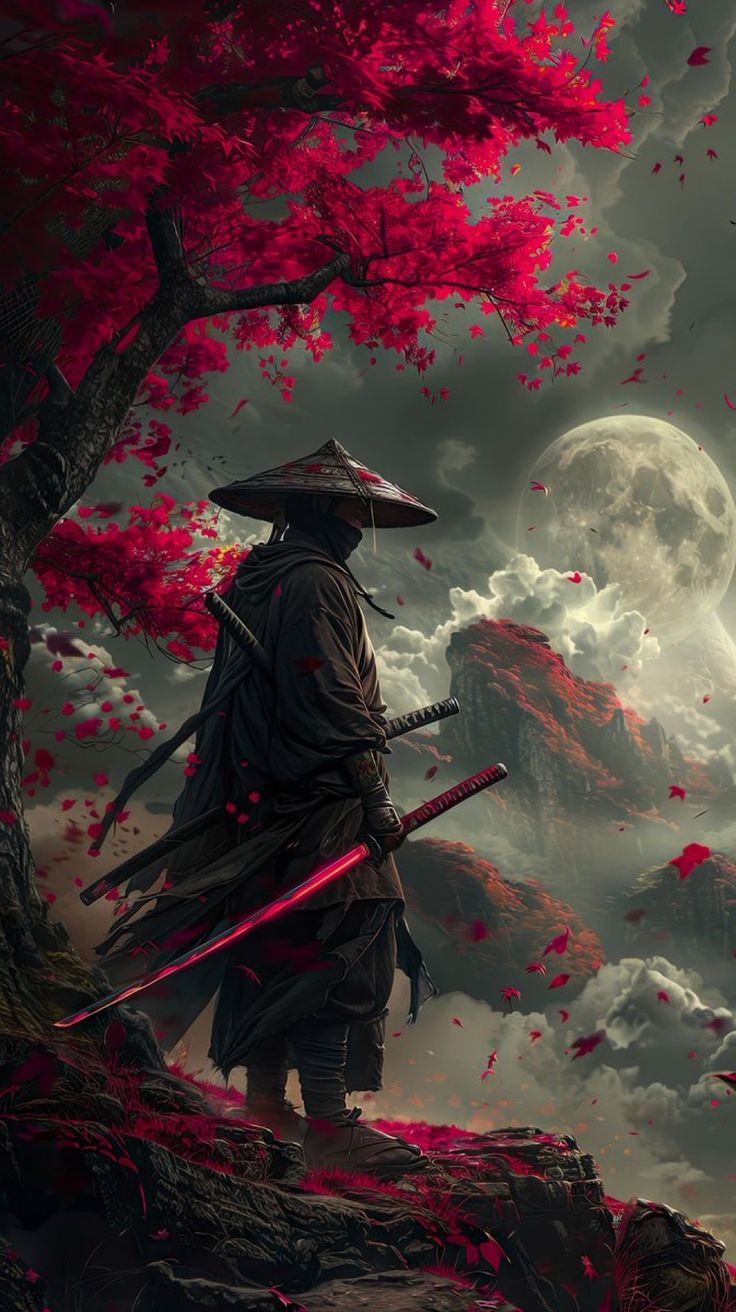 Guerriero Samurai, Samurai Illustration, Ninja Wallpaper, Japanese Art Samurai, Samurai Wallpaper, Samurai Artwork, Seni Dan Kraf, Image Swag, Samurai Tattoo