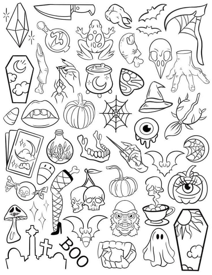 halloween coloring pages for kids to print out and color with their favorite characters in the background