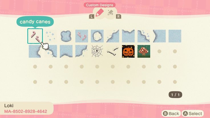 an animal crossing game screen showing the location of candy canes and other candies