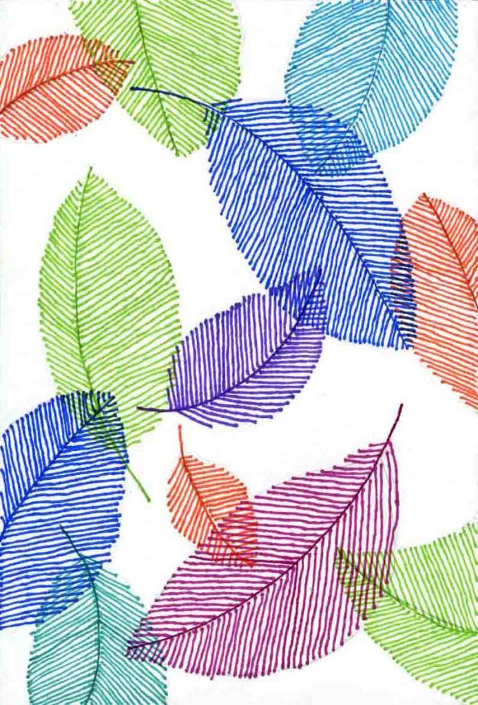 an image of colorful leaves on a white background