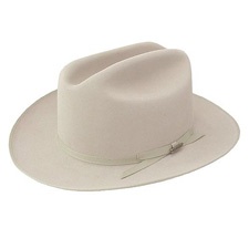 Stetson Open Road Fur Felt Hat | DelMonico Hatter Classic Top Hat With Flat Bill For Rodeo, White Western Formal Hat, White Western Hat For Formal Occasions, Western Style Fitted Hat With Flat Bill, Classic Flat Bill Hat For Rodeo, Classic Flat Bill Top Hat For Western-themed Events, Classic Flat Bill Fedora For Rodeo, Classic Fedora With Flat Bill For Rodeo, Classic White Hat For Ranch