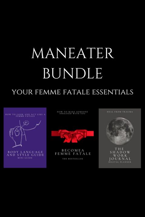 the book cover for maneaterer bundle, featuring four different covers and text on black background