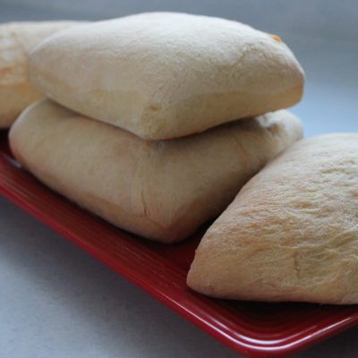 three pieces of bread stacked on top of each other