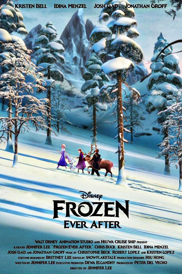 the poster for disney's frozen ever after