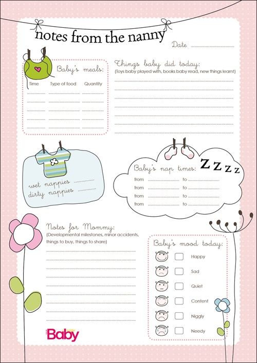 a baby shower checklist is shown in pink and blue with flowers on the side