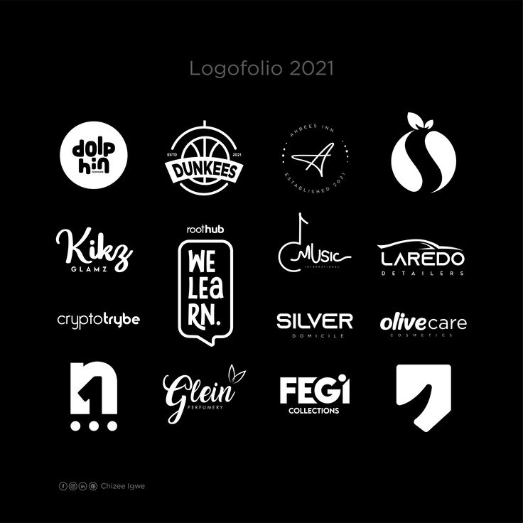 the logos for local businesses are shown in black and white