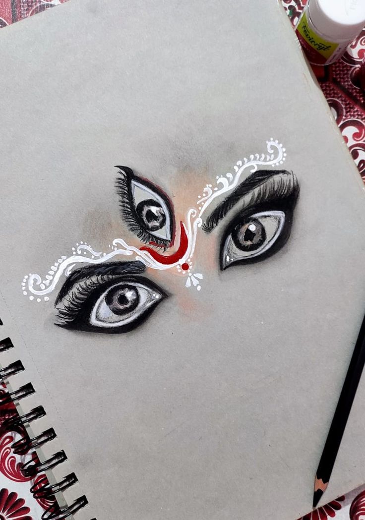 Maa durga eyes #eye #drawing #maadurga Eyes Mandala Art, Durga Eyes Drawing, Drawing Ideas Of Krishna, Kaali Maa Drawing, Desi Drawing Ideas, Indian Eyes Drawing, Krishna Eyes Sketch, Simple Sketch Ideas For Beginners, Mahadev Drawing Pencil