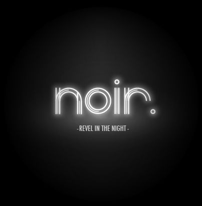 the word noin is shown in neon letters on a black background with a white circle