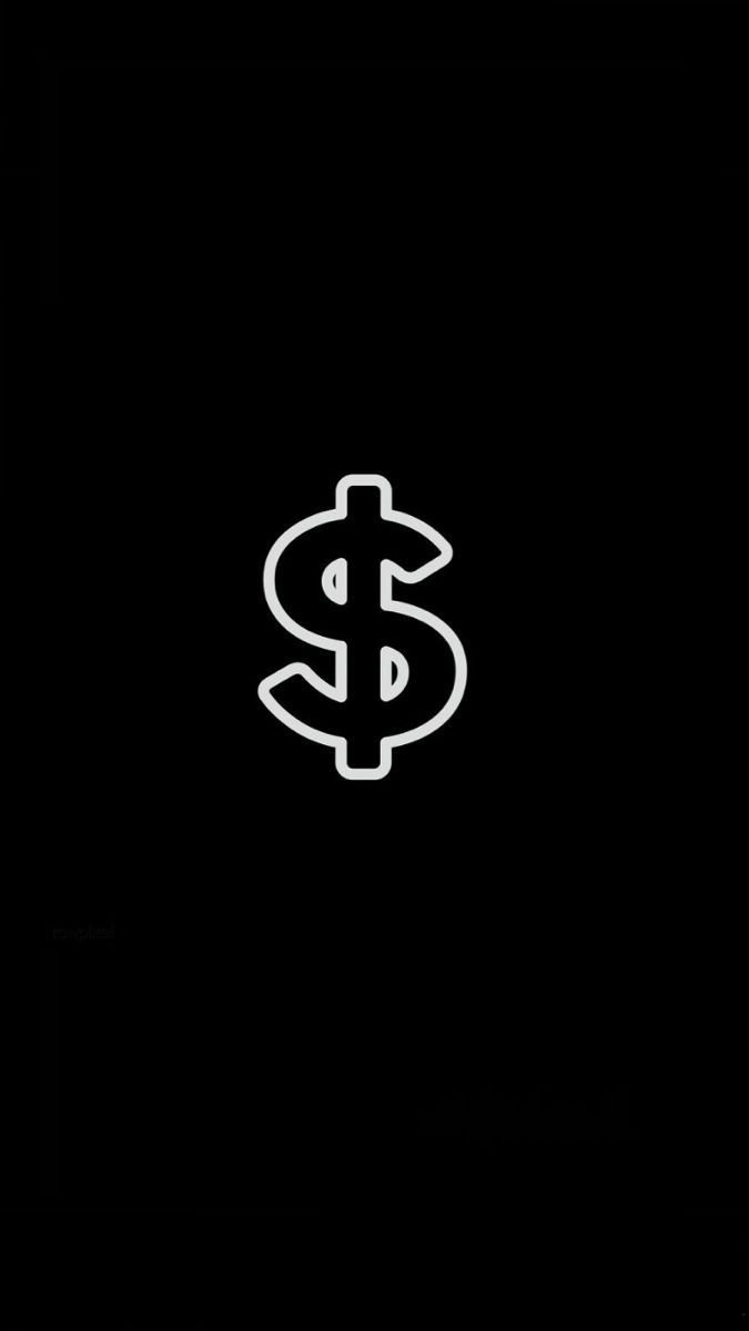 a dollar sign is shown on a black background