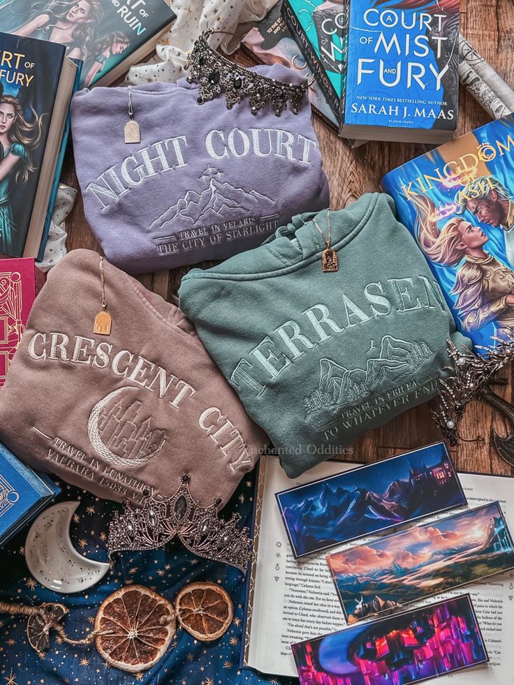 Acotar Merchandise, Summer Backrounds, Booktok Merch, Book Merchandise, Tv Clothes, Merchandise Ideas, Embroidered Items, I Am So Sorry, Bookish Stuff