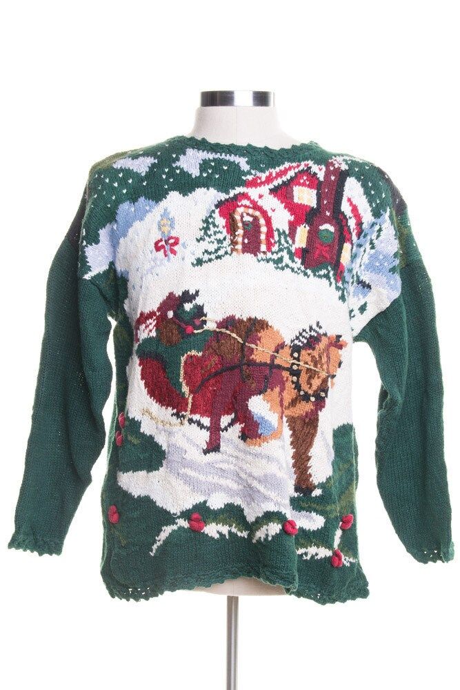 This is a vintage ugly Christmas pullover. That means: We only have one -- so you can't choose a different size or quantity. The size listed on the original tag may not be an accurate indication of the fit. The chest / bust size and length measurements are the most accurate way to estimate the fit. This item may show normal signs of wear, as is typical of vintage clothing. Chest / Bust Size: 44" Length: 27" Fits Like Men's Size: Large Fits Like Women's Size: XL Size Listed On Original Tag: XL Br Christmas Pullover, Christmas Cardigan, Christmas Sweater Men, Fair Isle Sweater, Vintage Sweaters, Ugly Christmas, Vintage Clothing, Being Ugly, Tiara