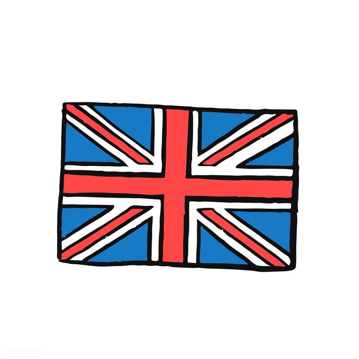 the british flag is shown on a white background