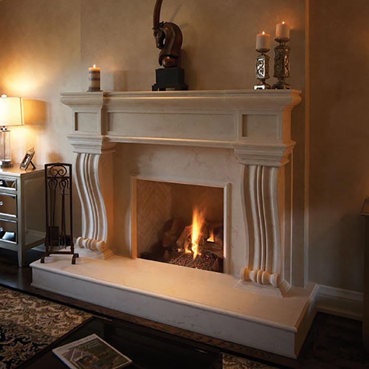 Shown in Sahara Veined Finish Cast Stone Fireplace Surround, Cast Stone Mantel, Palace Design, Stone Mantle, Cast Stone Fireplace, Tv Over Fireplace, Stone Fireplace Mantel, Fireplace Mantles, Stone Fireplace Surround