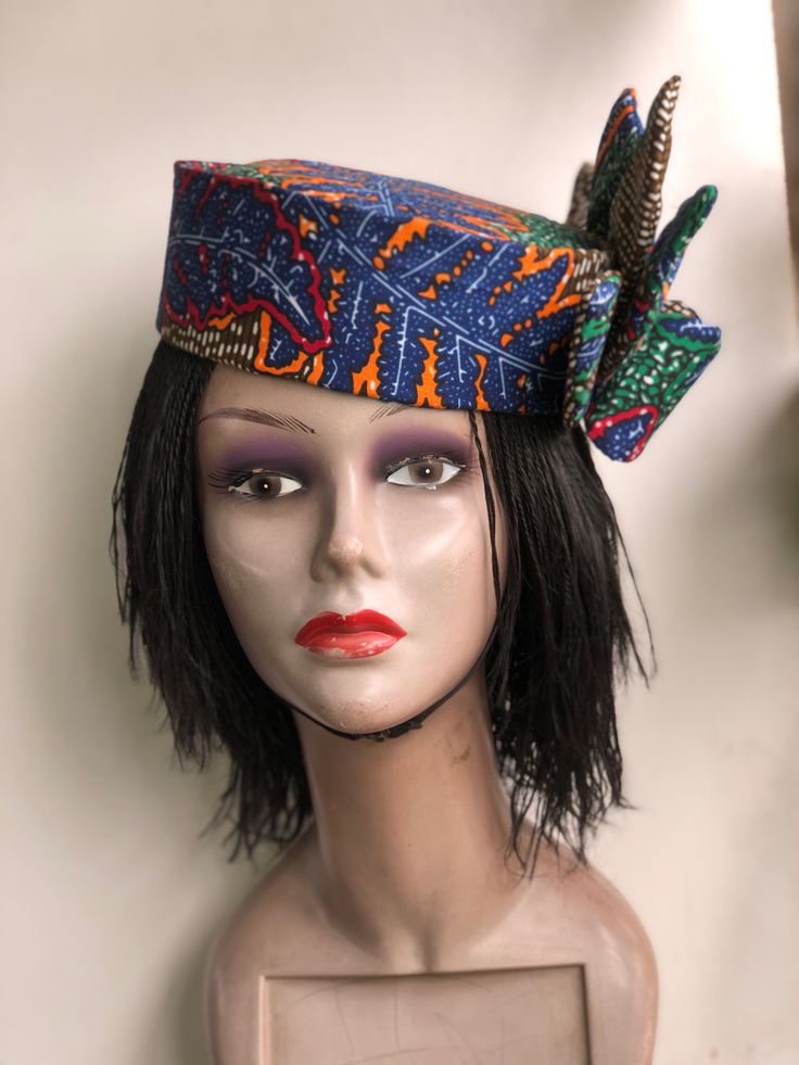 Ankara Hats For Women, African Museum, Fascinator Hats Outfit, African Hair Wrap, Fascinator Hats Wedding, Electric Scissors, African Hats, Best African Dresses, African Fashion Skirts