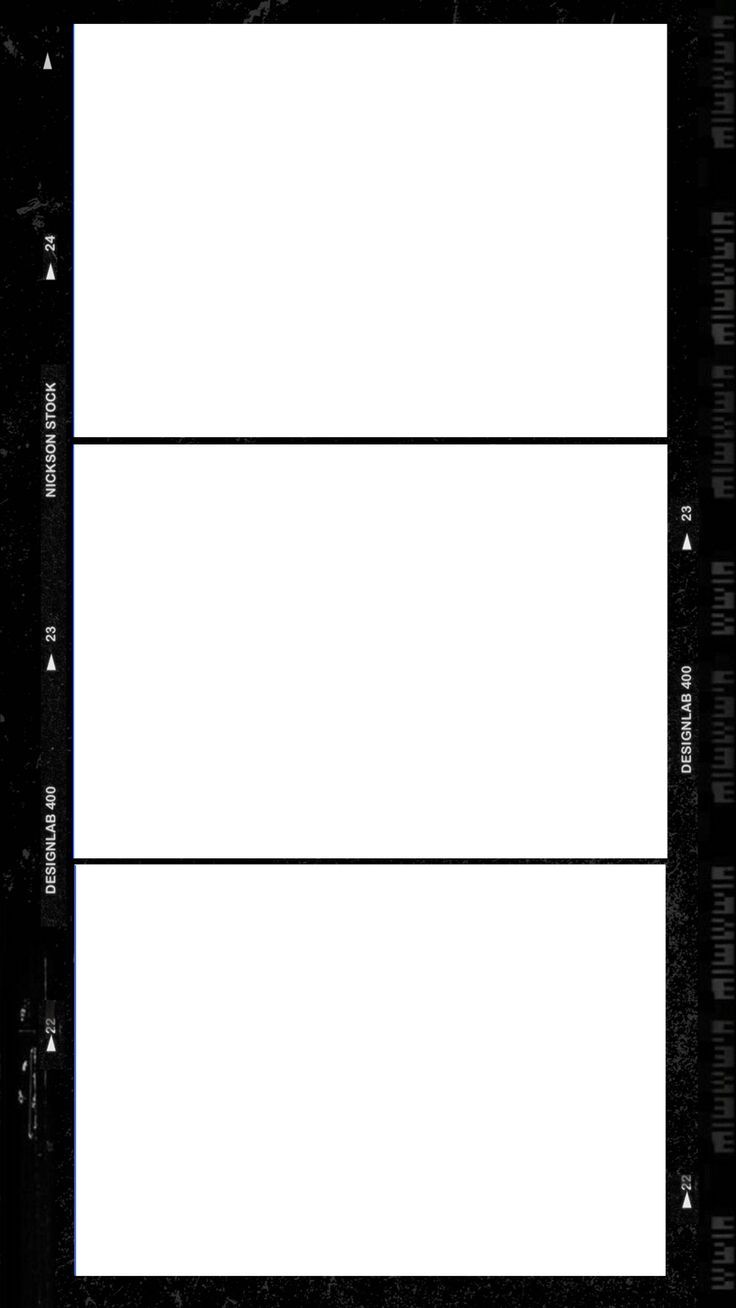 a black and white photo frame with two lines in the middle, on top of each other