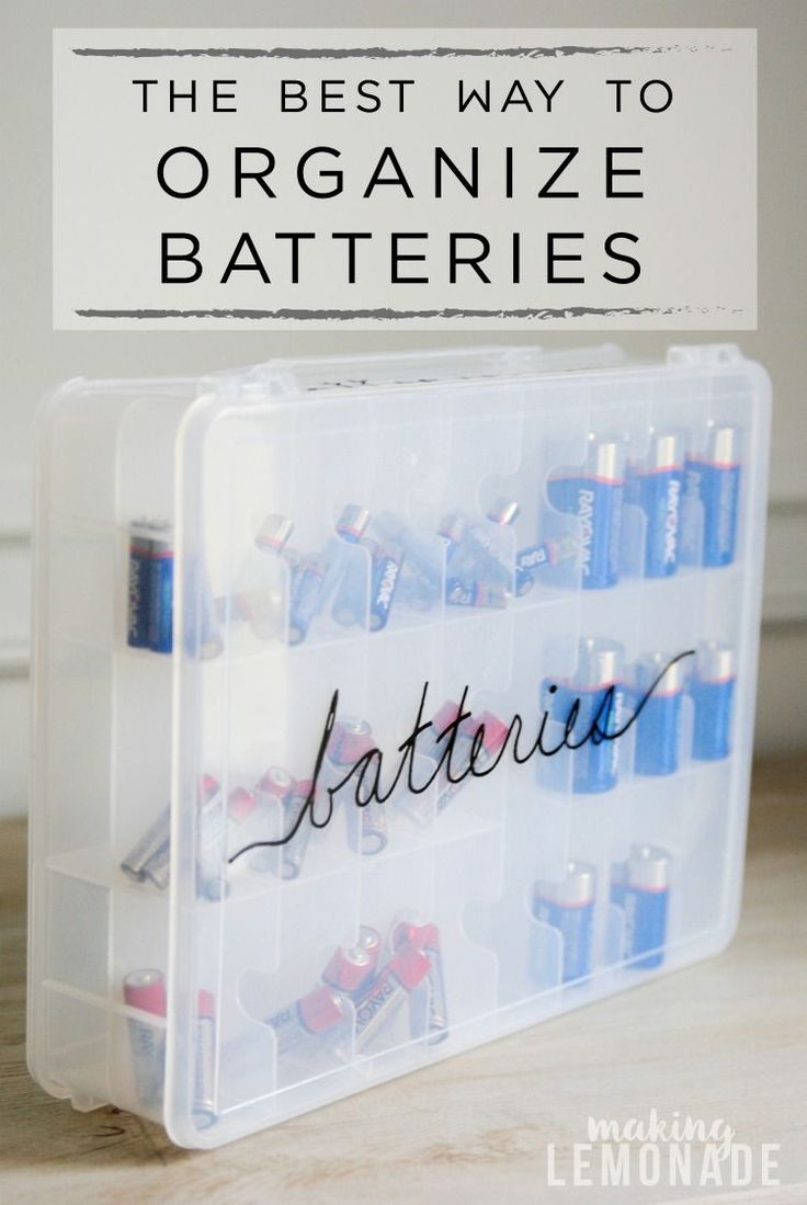 the best way to organize batteries