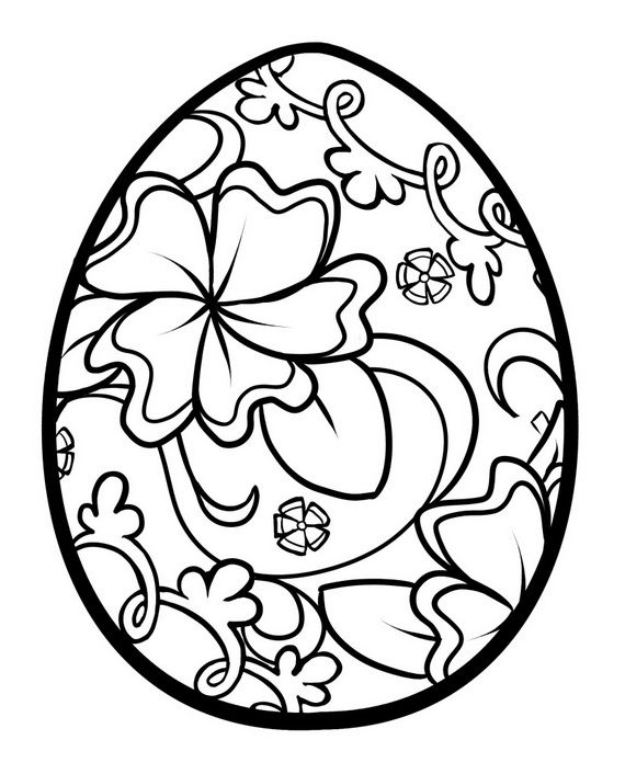 an easter egg decorated with flowers and butterflies