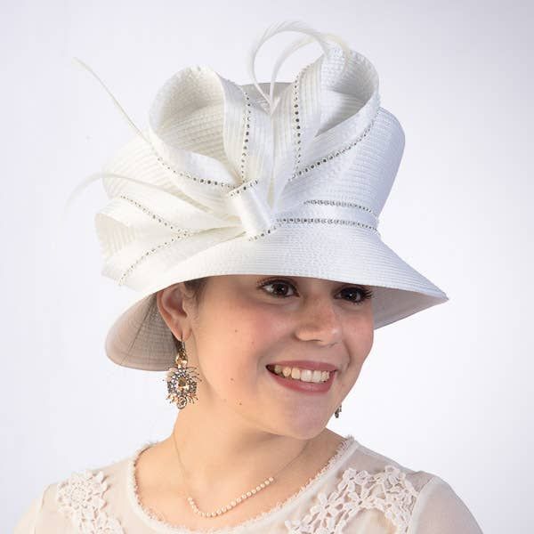 Introducing our Ultra High Crown Satin Ribbon Hat, a show-stopping accessory designed to turn heads at church or any special event. This exquisite hat features an ultra-high crown and a short downturned brim, adorned with a luxurious satin ribbon. Beautifully enhanced with matching rhinestone twirls and trim, it exudes elegance and sophistication. Material: PolyesterCategory: Satin Ribbon HatsHead Size: 22 1/2 inchesBrim Size: 3 inches This handmade item is meticulously crafted in the USA, ensur Mushroom Crown, Monies Jewelry, Cotton Loungewear, Hair Bonnet, Church Hats, Khaki Dress, Swimsuit Fashion, Bra Set, Active Wear Tops