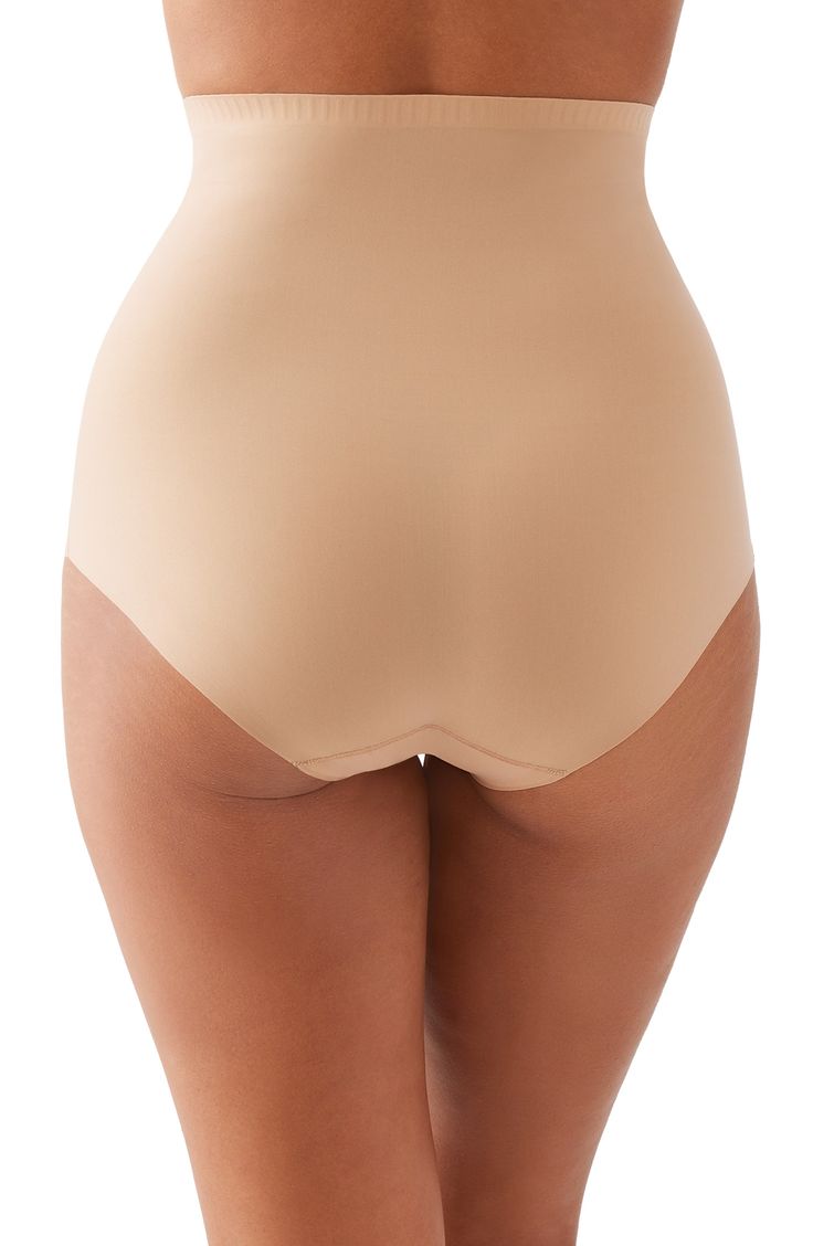 Get a sleek silhouette under outfits in these lightweight, superstretchy shaping briefs that offer medium-level control and a line-free finish. 60% elastane, 40% polyamide Hand wash, dry flat Imported Compressive No-show Smoothing Shapewear, Full Coverage Smoothing Swimwear With Shaping Fit, Full Coverage Smoothing Shaping Swimwear, Full Coverage Elastane Shapewear, Elegant Brief Bottoms With Moderate Back Coverage, Second-skin Elastane Shapewear, Elastane Shapewear Short Length, Compressive Full Coverage Elastane Shapewear, Stretch Shapewear With Moderate Back Coverage