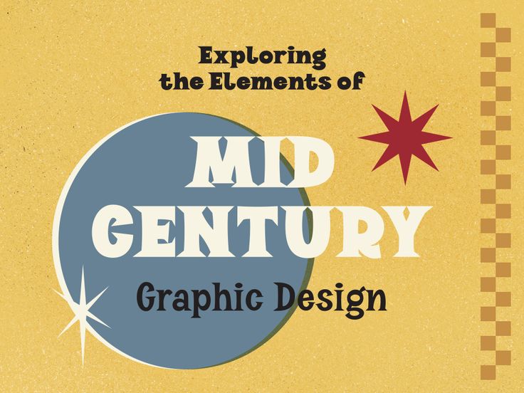 an old book cover with the title'exploring the elements of mid century graphic design '