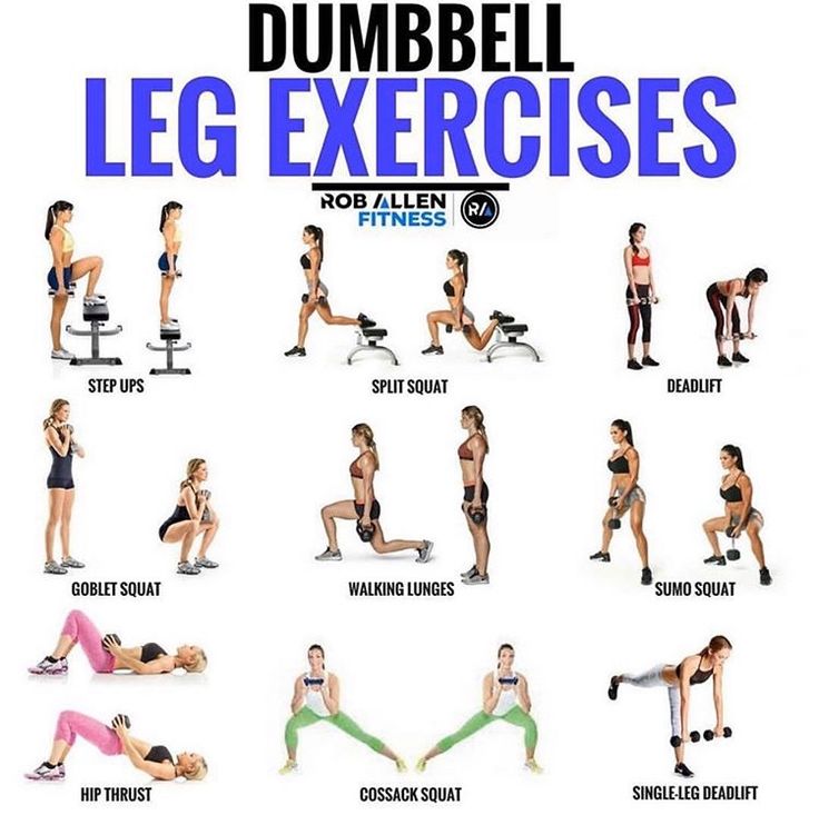 the dumbbell leg exercises are great for beginners