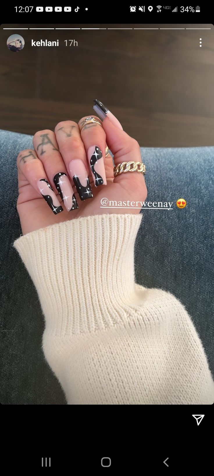 Unique Coffin nails Kehlani Nails, Kehlani Instagram, Almond Nails Designs, Kehlani, Festival Nails, Coffin Nails Designs, Lashes Makeup, Dope Nails, Easy Nail Art