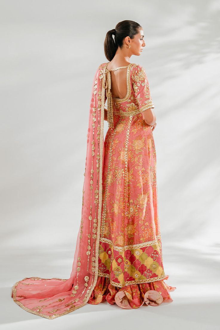 Ayda Unstitched Naqshi Anarkali Set For Wedding, Elegant Multicolor Embroidered Saree, Wedding Anarkali Set With Straight Kurta In Jamawar, Silk Palazzo Set With Dabka For Wedding, Silk Sharara With Naqshi For Wedding, Festive Naqshi Palazzo Set In Saree Shape, Raw Silk Naqshi Dupatta For Wedding, Wedding Chanderi Palazzo Set With Naqshi, Wedding Silk Palazzo Set With Dabka Detailing