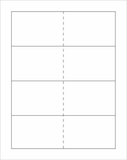 a blank card with four different lines on it