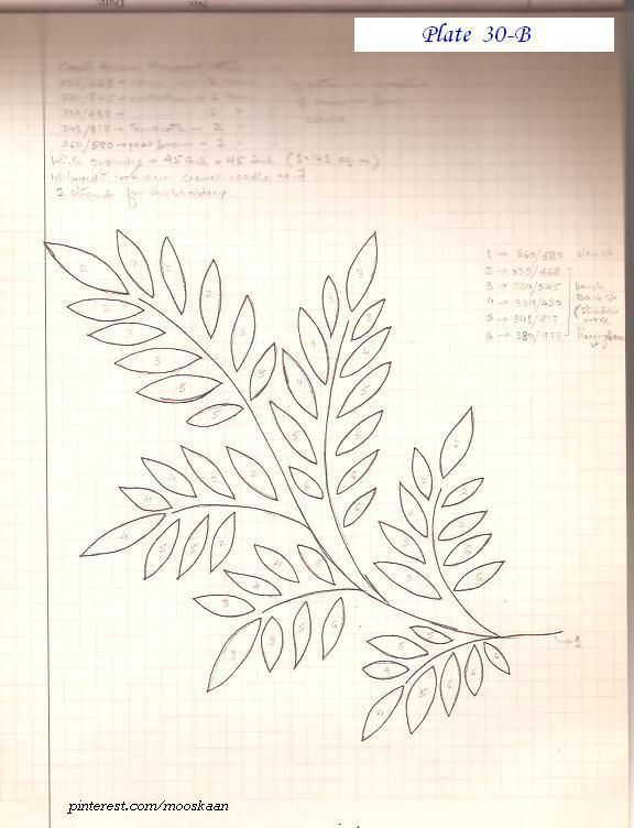 a piece of paper with a drawing of leaves on it, and the words plant 30 - 29 written in cursive writing