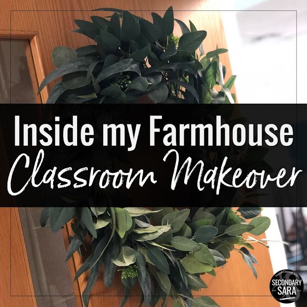 a close up of a plant with the words inside my farmhouse classroom makeover