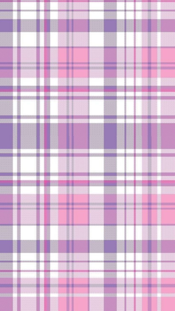 a pink and white plaid pattern with purple stripes on the bottom right half of the image