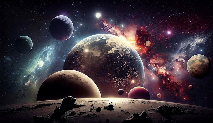 an artist's rendering of planets in the solar system