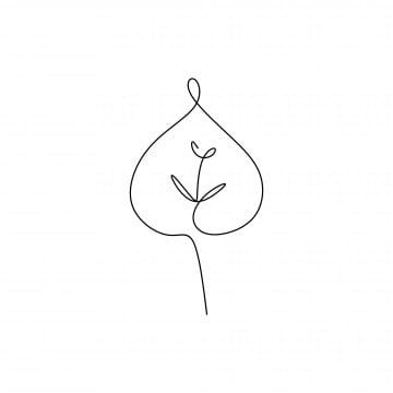 a single line drawing of a flower