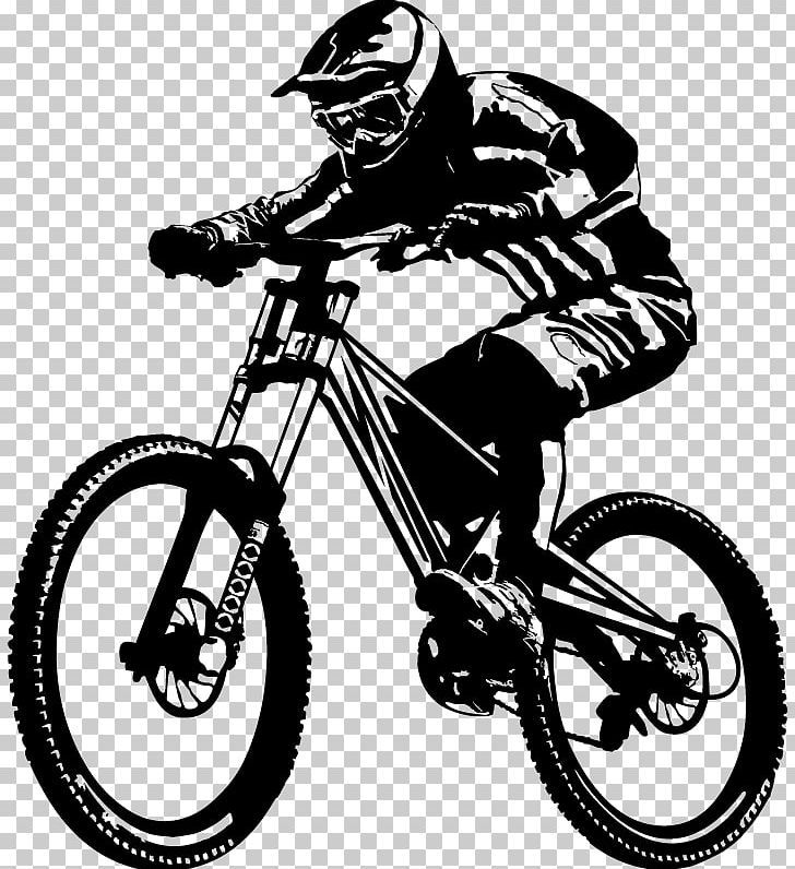 a black and white silhouette of a person on a dirt bike, with the rider in mid air