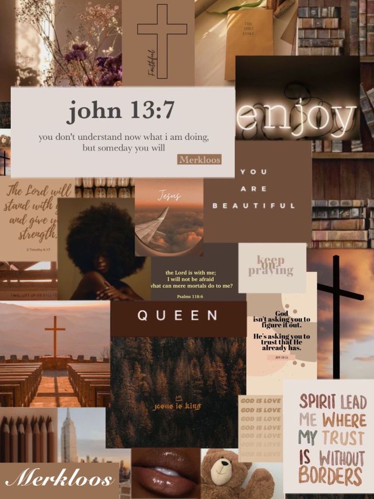 a collage of images with the words john 13 7 and an image of a cross