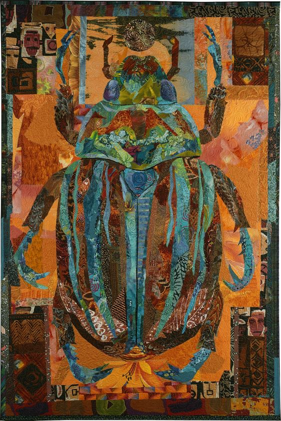 a painting of a bug with many different colors