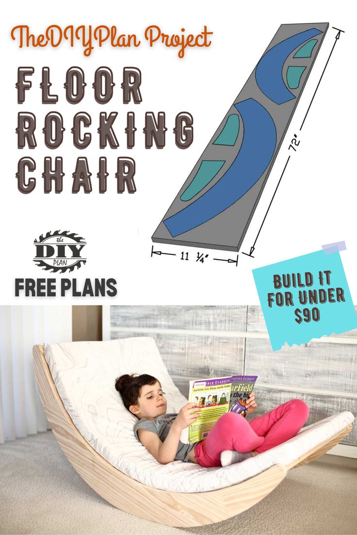 the diy plan project for floor rocking chair is easy to build and it's free plans